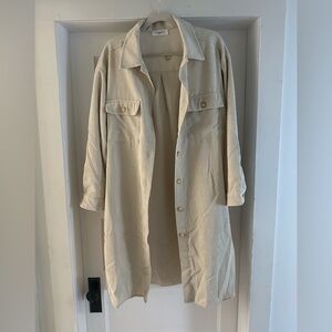 CARLY JEAN LA | NWOT Larson Tunic Jacket in Cream - Size L
